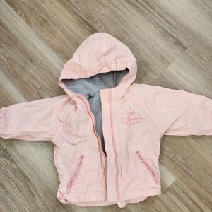 Pink Hooded Jacket with Logo